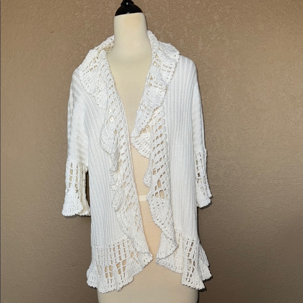 Angel Crochet Trim Sweater